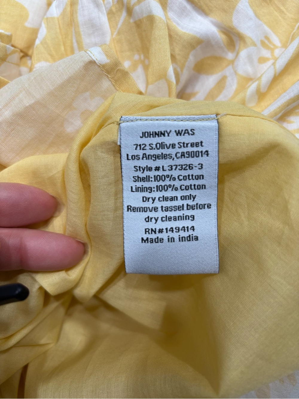 JOHNNY WAS LILY RAE TIERED MAXI DRESS COLOR: Sorrento Sunshine Yellow - Picture 10 of 13